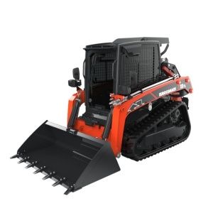 Minicargadora compacta Eurocomach 18TL con sistema de cadenas.