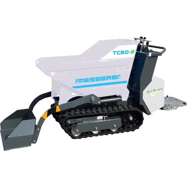 MiniDumper Messersi TC50e eléctrico de obra pública, compacto y ecológico.
