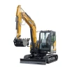 Miniexcavadora giratoria SANY SY60U de cadenas con cabina cerrada y giro 0.