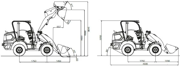 Esquema técnico de la Venieri 1.63 D con medidas y capacidad de carga.
