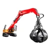 SANY SMHC45G5, manipuladora de materiales de 45 toneladas con garra industrial.