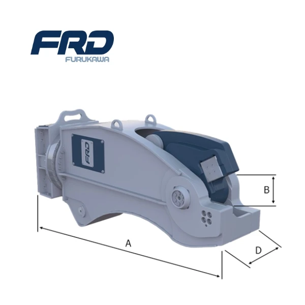 Vista Lateral Con Dimensiones De Los Modelos Furukawa RC22ER Y Furukawa RC44ER Para Excavadoras De 35–50 Toneladas.