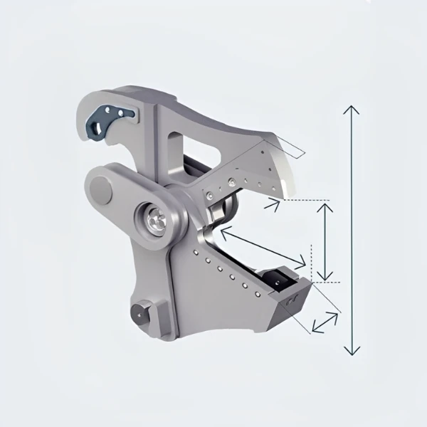 Multiprocesadores Furukawa VMX10 C, VMX13 C, VMX17 C, VMX25 C, VMX30 C y VMX35 C con detalle de la mandíbula C y referencias de dimensiones para excavadoras de demolición, distribuidos por GRUPOCIBSA.