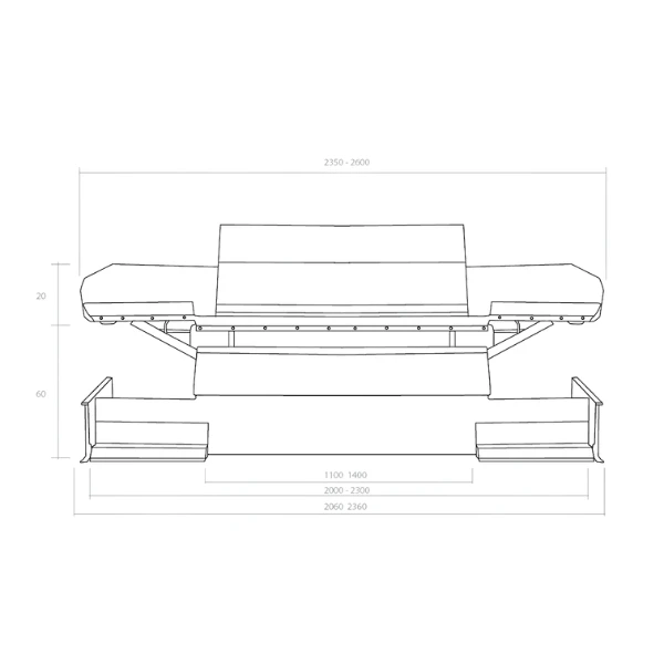 Plano De Dimensiones Superiores De La Cams Pavijet MG6.