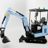 Vista lateral de la mini excavadora eléctrica SANY SY19E SY19E2 con brazo de excavación y chasis compacto.