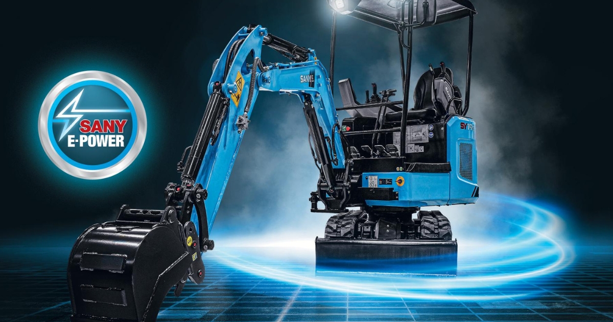Excavadora Eléctrica SANY SY19E2 Sin Emisiones Y Alta Autonomía.