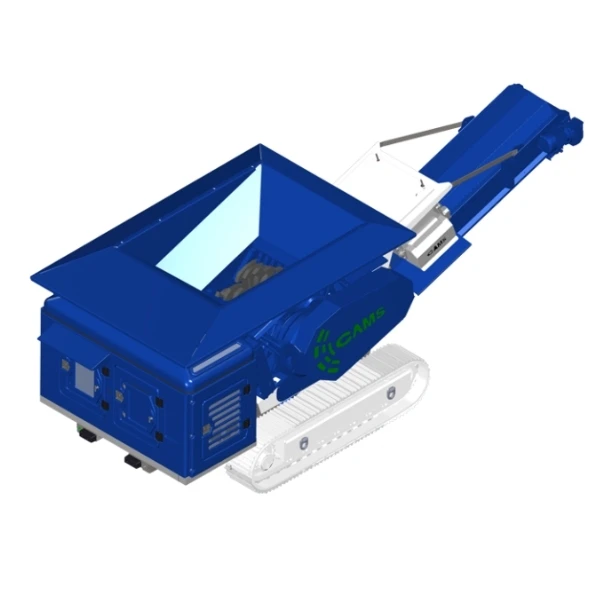 Multiprocesador CAMS UTM 750 para trituracion y reciclaje de residuos de construccion en obra.