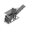 Vista en 3D de la machacadora fija CAMS UTS 1500, diseñada para el reciclaje de escombros y la trituración eficiente de materiales de construcción.