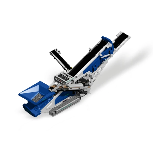 Trituradora móvil CAMS Centauro L120.56, ideal para reciclaje de residuos de construcción y trituración de asfalto y hormigón, con sistema de cribado integrado y alta productividad.